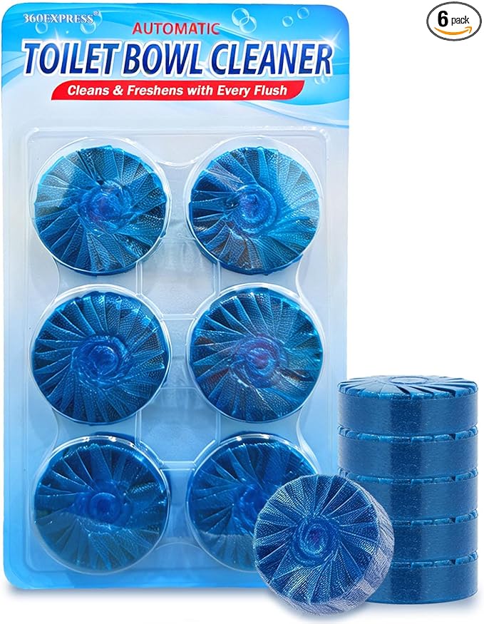 Automatic Toilet Bowl Cleaner Tablets - Long-Lasting Bathroom Tank Cleaner for Effortless Cleaning, Stain Prevention & Freshness Up to 15 Days Per Tablet