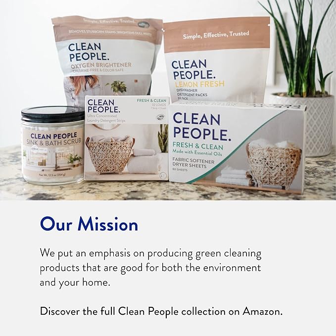 Clean People All Natural Liquid Fabric Softener - Plant-Based, Eco Friendly - Naturally Softens & Removes Static Cling - Vegan - Lavender Scented Laundry Softener - 100 fl oz - 140 loads