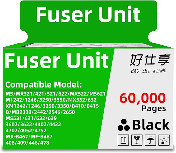 41X1178 Remanufactured Fuser Unit Fuser Maintenance Kit Compatible with Lexmark MS321 MS421 MS521 MS621 MS622 MX321 MX421 MX521 MX522 MX622 M1242/1246/3250/3350 XM1242/1246/3250/3350 Printer