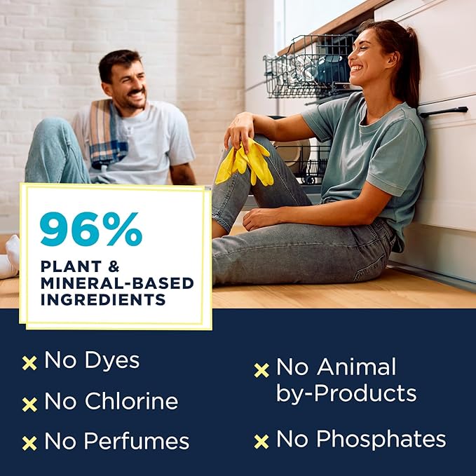 Nature Clean Non Toxic Dishwasher Detergent Pods, Plant-Based Dishwashing Pods, Non-Toxic & Unscented Dish Pods, Tough on Grease, Eco-Friendly Cleaning Power, 60 Count, Pack of 2