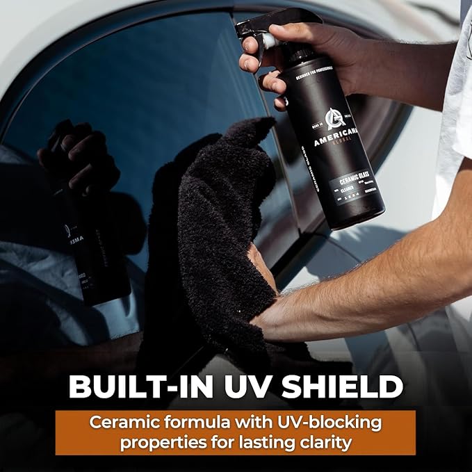Ceramic Glass Cleaner, 16 oz - Streak-Free Formula for Automotive Glass, Enhanced with Ceramic Protection