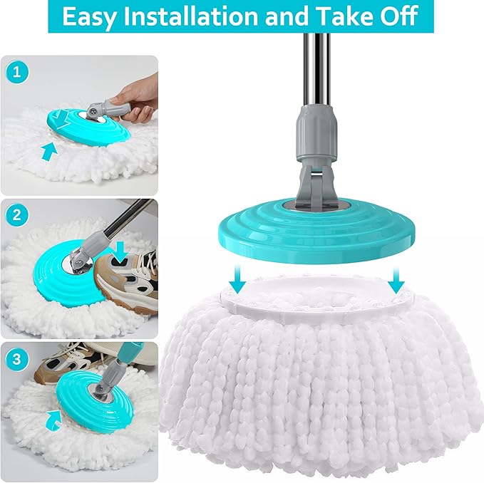 Plastic Mop Base Replacement for RinseWise Spin Mop Bucket,Replacement Mop Parts, Mop Accessories for Household Cleaning, Floor Mop Parts-Blue