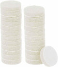 HARFINGTON 24pcs Scrubber Scouring Pads 450 Grits 2 Inch Drill Power Brush Hoop and Loop Surface Conditioning Disc Drill Scuffing Disc Scrub Pads for Home Kitchen Cleaning, White