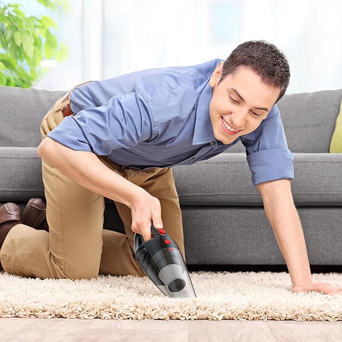Cordless Hand Held Vacuum Cleaner Rechargeable - Portable Handheld Vcauum Lightweight & Low Noise, Washable Filter, Easily Clean Dust & Hair Fastly, Suit for Car/Home/Office