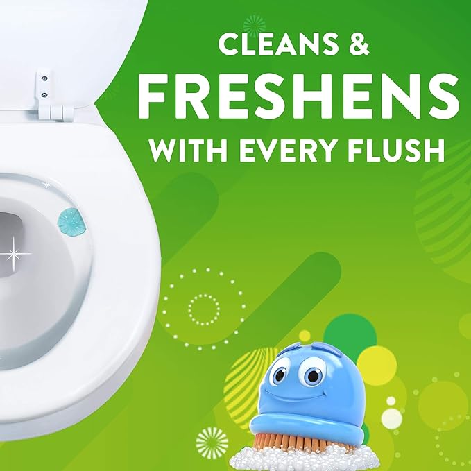 Scrubbing Bubbles Fresh Gel Toilet Bowl Cleaning Stamps Refills, Helps Keep Toilet Clean and Helps Prevent Limescale & Rings, Rainshower Scent, 12 Stamps (Pack of 3)