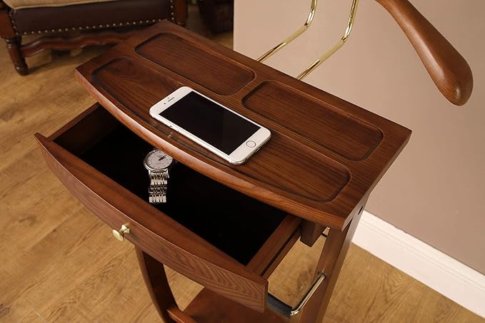 Proman Products Kingsman Valet Stand, Medium Walnut