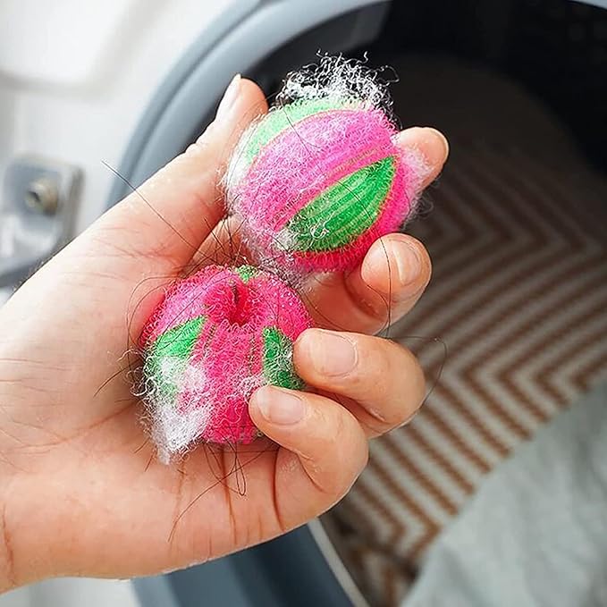 5Pcs Reusable Hair Remover,Washing Machine Hair Catcher Laundry Ball Dryer Ball for Clothing Dog Cat Pet Hair Remover for Laundry Lint Remover Washing Balls Reusable Dryer Balls Household Supplies