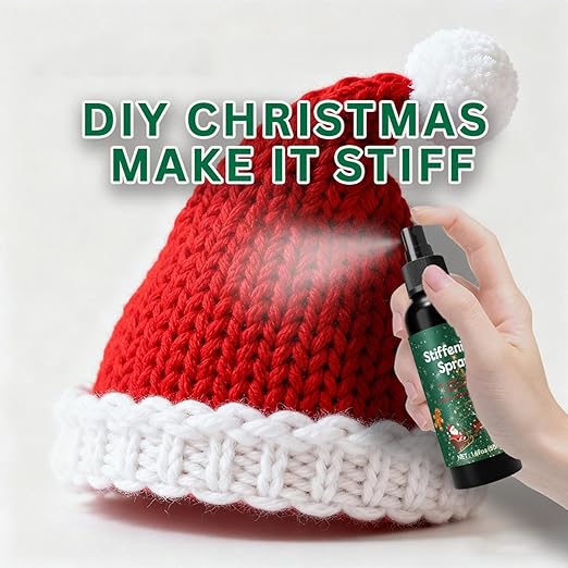 Fabric Stiffener Spray, 120ml Starch Stiffen Quick Fabric Spray for Stiffening with Easy Application for Lace, Wool, Clothes, Felt, Crochet, Holiday Decoration