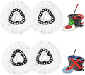 4 Pack Mop Head Replacement Compatible with O Cedar Triangle Swivel Mops,Spin Mop Replacement Head 100% Microfiber,Deep Cleaning,EPSUNORISE Compatible with O Cedar Mops(White)