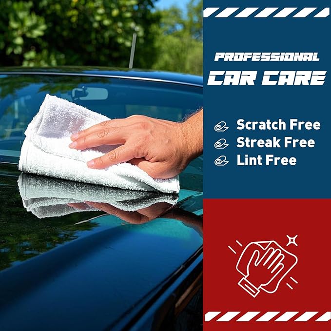 White Microfiber Towels- 15 Pack, Microfiber Cleaning Cloths Bulk, Microfiber Towels for Cars, Cleaning Rags (12x12 inches)