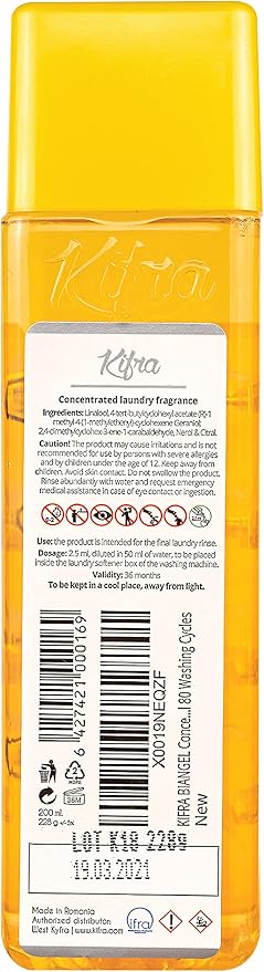 KIFRA BIANGEL Concentrated Laundry Fragrance 6.76 Fl Oz 200ml 80 Washing Cycles