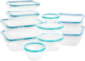Snapware Plastic Total Solutions (10-Pack, Mixed Sizes) Food Storage Containers Set, Airtight & Leakproof Plastic Locking BPA-Free Lids Tupperware, Freezer Dishwasher Microwave Safe