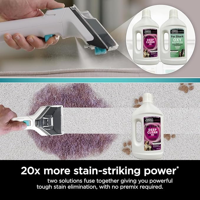 1L Stain & Odor Remover, Carpet Cleaner. Compatible With Shark All Upright And Compact Deep Carpet Cleaners(SYSTEM FORMULA 2)