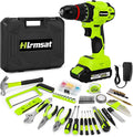 Brushless Drill Tool Set,20V Cordless Drill Tool Box with 2.0Ah Battery,50N.m & 24+1 Gear 3/8" Keyless Metal Self-locking Chuck Handheld Tool Drills Kit,Taladro Inalámbrico for Home Repair Set
