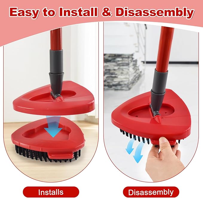 Scrub Brush for O-Cedar, Scrubber Mop Head Compatible with Ocedar Spin Mop Easy Wring 1 Tank,Upgraded Full Bristle of Cedar Scrubber Attachment,Floor Scrubber Brush,Wall Tile Bathroom Scrubber,1 Pack