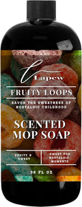 Lapew Fruity Loops Scented Mop Soap - Luxury Floor Cleaner Concentrate for Mopping Tile, Laminate, Vinyl & Hardwood | Streak-Free, Low-Foam | 36 oz