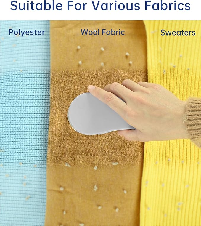 Fabric Shaver, Electric Lint Remover for Clothes, Lint Shaver for Clothing, Sweater Shaver with 2 Replaceable Stainless Steel Blades, Effectively Remove Couch Pills, Lint, Fuzz -Battery Operated
