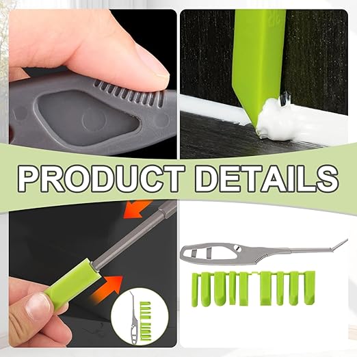 Caulking Tool Anti-Slip Caulking Tool Kit with 9 Scraper Heads Glue Scraping & Seam Beautifying Caulk Tool for Home Improvement Projects and Repairs Caulking Tool.