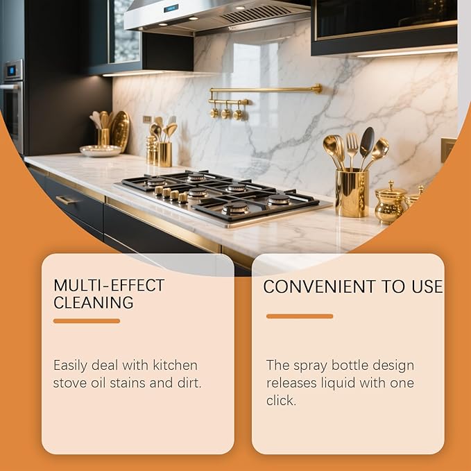 FIELL Heavy-Duty Kitchen Degreaser Foam Cleaner,Clean Kitchens Up Kitchen Oil Stains spray,Heavy Oil Stain Cleaner Kitchens,Multi Functiona Foam Cleaners Spray (3PC)
