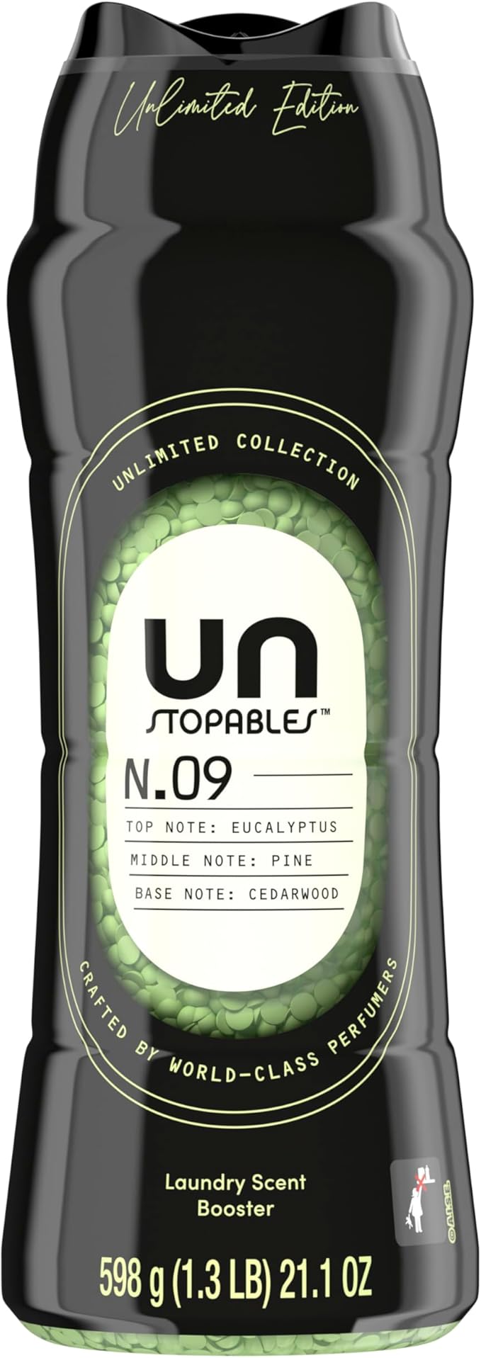 Downy Unstopables Unlimited Collection In-Wash Laundry Scent Booster Beads, No. 09, Fine Fragrance, Long-Lasting Fresh Scent Beads, 21.1 oz