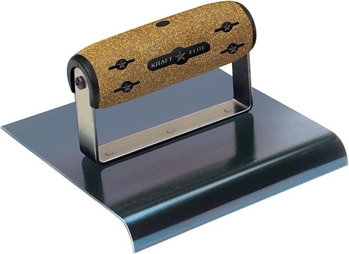 Kraft Tool Kraft CFE598K 9" by 6" 3/4-Radius Elite Series Five Star Blue Steel Hand Edger with Cork Handle (1per Pack)