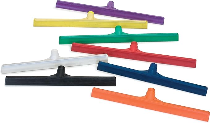 SPARTA 3656805 Plastic Floor Squeegee, Shower Squeegee, Heavy Duty Squeegee With Rubber Blade For Windows, Glass, Shower Doors, Floors, Windshields, 24 Inches, Red, (Pack of 6)