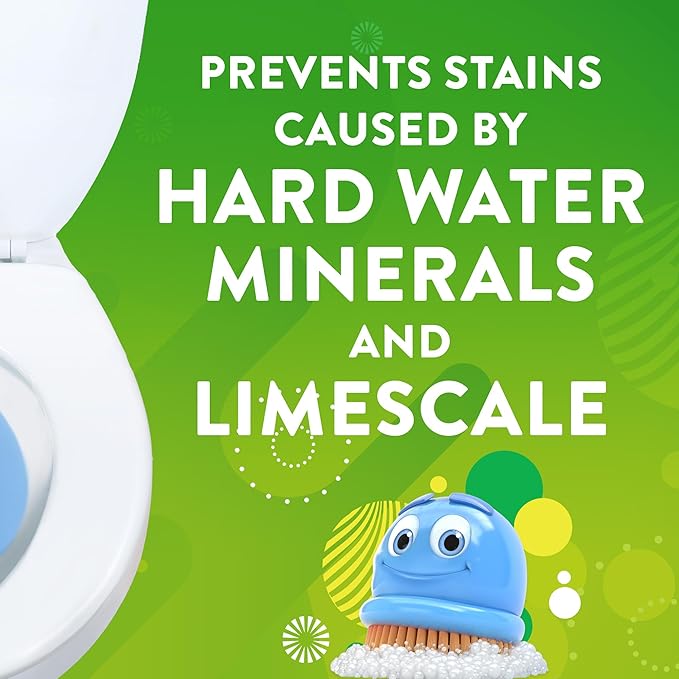 Scrubbing Bubbles Continuous Clean Toilet Drop-Ins, Automatic Blue Toilet Bowl Cleaner, Septic-Safe Tank Tablets Remove Hard Water Minerals & Limescale, Stain & Smell Protection, 5 Count (Pack of 1)