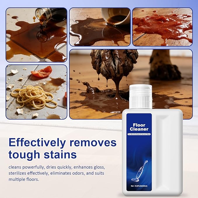 Floor Cleaning Solution Compatible with Dreame Cleaning Solution, Pet-friendly & No Residue, Floor Cleaner for All Robot Vacuum Cleaners and Wireless Wet Dry Vacuum Cleaners (Original, Total 1 L)