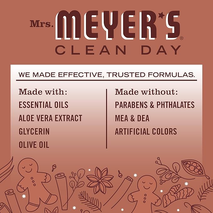 Mrs. MEYER'S CLEAN DAY Variety, 1 Multi-Surface Cleaner, 16 OZ, 1 Multi-Surface Cleaner, 16 OZ, 1 CT (Peppermint + Gingerbread)