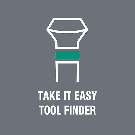 Wera 2052/6 Kraftform Micro Ballhead Hexagon Electronics Screwdriver Set and Rack, 6-Piece