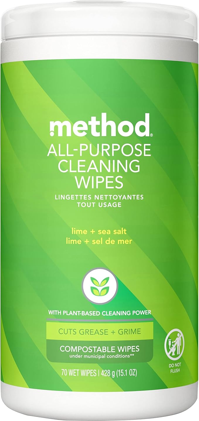 Method Lime & Sea Salt All Purpose Cleaning Wipes, 70 CT