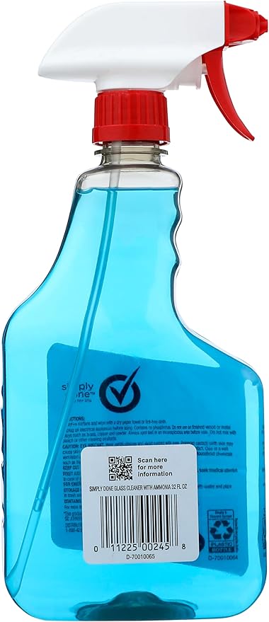 Glass Cleaner, with Ammonia, 32 Ounce