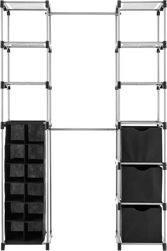 Whitmor Modern Industrial Freestanding Closet Organizer