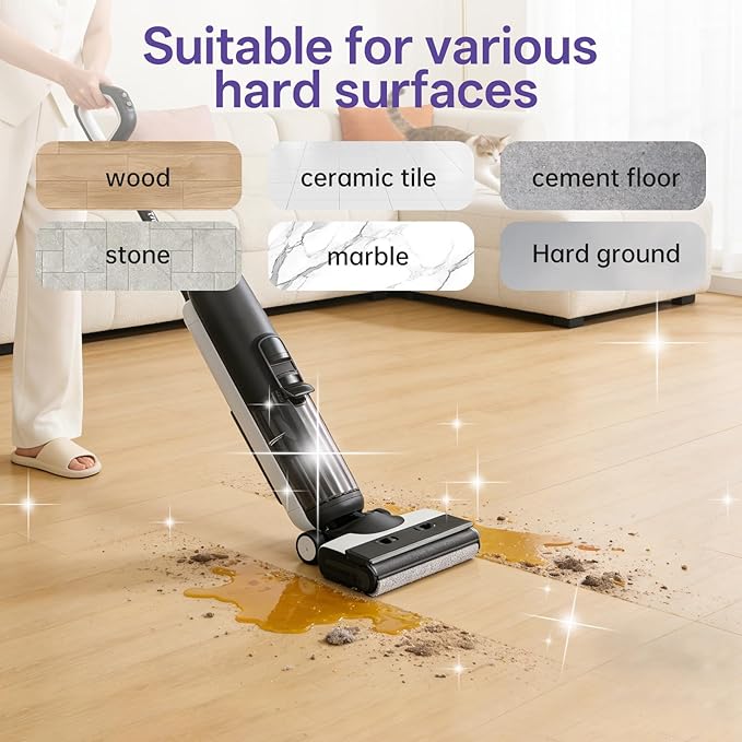 1L Lavender Floor Cleaning Solution Compatible With Tineco/Bissell/Dreame And Shark, Fragrance Deodorization, Deep Cleans for Multiple Hard Floors, Suitable With Cordless Wet/Dry Vacuum