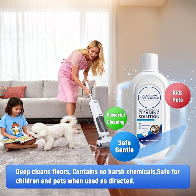 Multi-Surface Floor Cleaning Solution Compatible with Tineco iFLOOR 2/3/5 & FLOOR ONE S3/S5/S6/S7 PRO, Low Foam Floor Cleaner for All Cordless Wet/Dry Vacuum & Robot Vacuums Mop (2 Bottle, Original)
