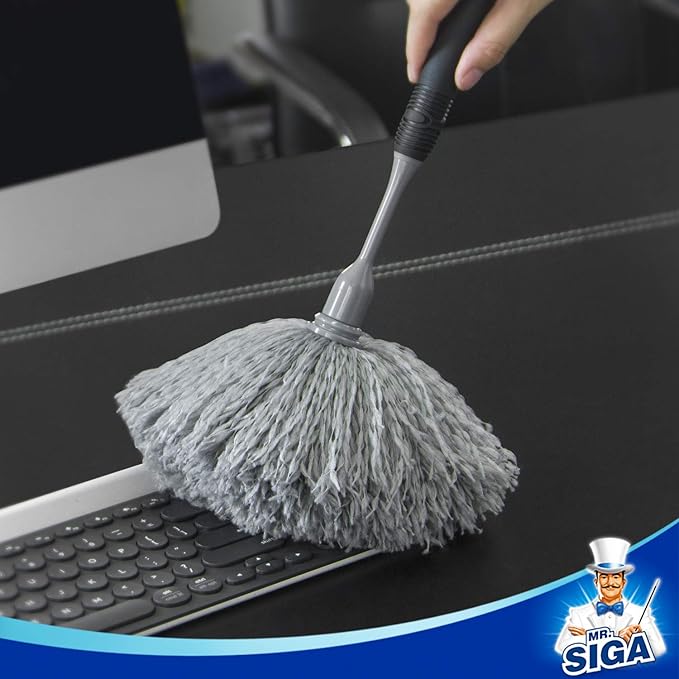 MR.SIGA Microfiber Delicate Duster Refills, Detachable and Washable Duster Head, 2 Pack