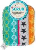 Skoy Scrub, 1-piece Reusable, Non-Scratching Dish Scrubber for Kitchen and Household Cleaning, Planet-Friendly, Dishwasher Safe Soft Scrub, Assorted Colors and Designs