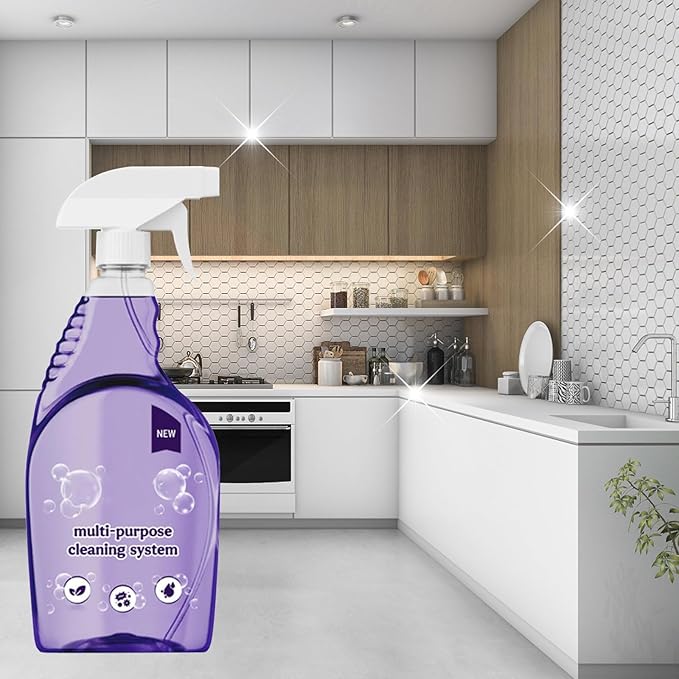 Timeno Multi-Purpose Cleaning System, Oven Spray Cleaner & Concentrated Tablets, Household Multi-Surface Use (1Bottle+18pcs Tablets)