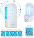 X-PEST Fly Trap Indoor, Gnat Traps with Light Tube, Plug in to Catch Flying Insects, Like Flies, Fruit Flies, Moths, Mosquitoes- Fly Zapper for Indoor Area Use (1 Device+5 Glue Boards)