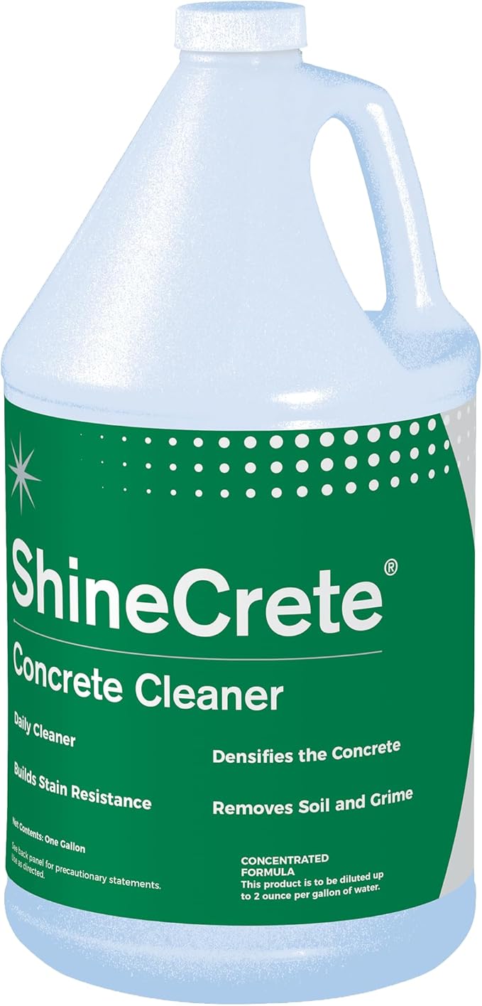 ShineCrete Concrete Cleaner & Protector, pH-Balanced Daily Maintenance for Polished Concrete Floors, Auto-Scrubber Safe, Light Apple Scent, 1 Gallon Concentrated
