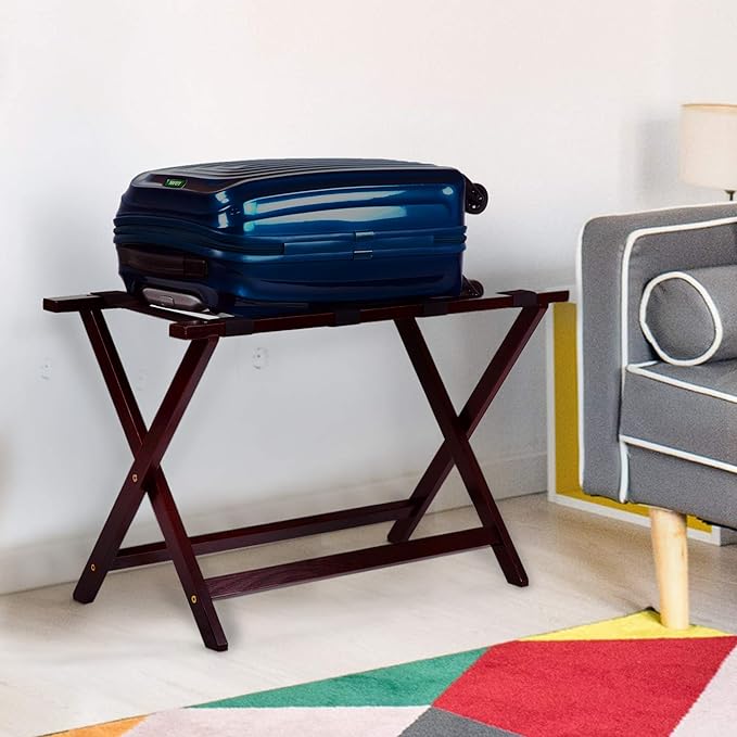 Heavy Duty 30" Extra Wide Luggage Rack-Espresso