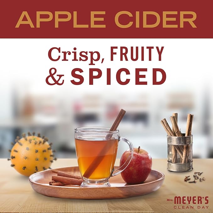 Mrs. MEYER'S CLEAN DAY Multi-Surface Cleaner 2 Pack Variety, 16 OZ Each, 1 CT (Apple Cider + Fall Leaves)