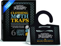 Dr. Killigan's Premium Double Potent Clothing Moth Traps with Pheromones Prime - Trap with Lure for Clothes Closets & Carpet - Case Making & Web Spinning Moth Prevention (20 Pack, Black)