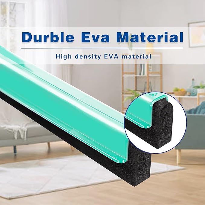 18" Floor Squeegee with 43" Adjustable Aluminum Handle Light Duty Magic Broom for Floor,Garage Courtyard Shower Bathroom Floor Marble Glass Tile Water Foam Cleaning