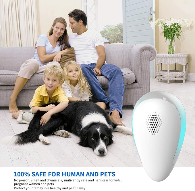 Ultrasonic Pest Repeller Indoor, 6 Pack Pest Repellent Ultrasonic Plug in Electronic Repeller for Mosquito, Spider, Bugs, Mice, Ant, Insects, Roach, Non-Toxic