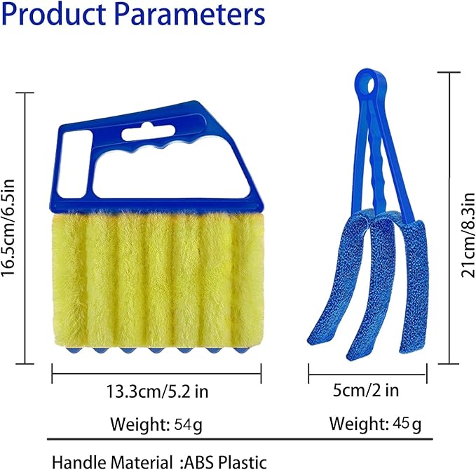 Blind Cleaner Duster Tool, Blinds Cleaner Tool, Extra Washable Blind Duster Sleeve - Microfiber Louver Cleaning Tool for Vents, Air Vent Cleaner and Dusting(2-Pack)