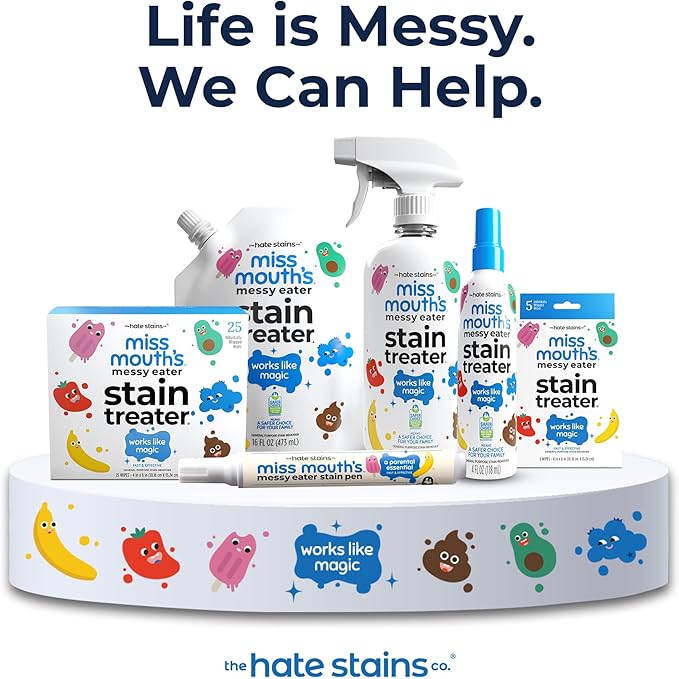 Miss Mouth’s Messy Eater Stain Treater Spray - Stain Remover - Newborn & Baby Essentials - 2-Pack of 16oz Stain Remover