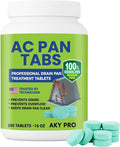 AC PAN TABS – 200 AC Drain Line Cleaner Tablets for HVAC & Air Conditioner Condensate Pan Preventive Maintenance, Water-Soluble, No-Residue & Prevents Overflow
