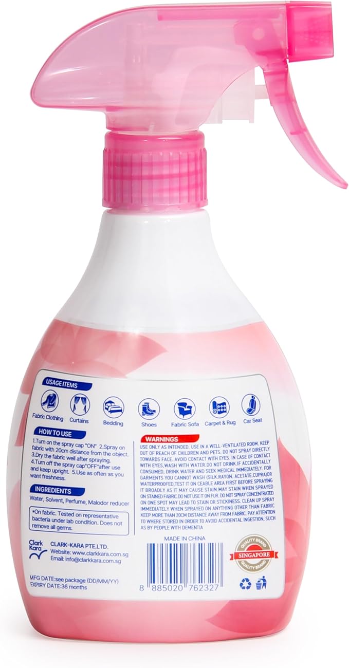 Fabric Refresher Spray - Floral Fresh - Wrinkle Release Spray & Fabric Softener Alternative - Odor Eliminator Deodorizer Spray for Clothes, Bedding and Home Use