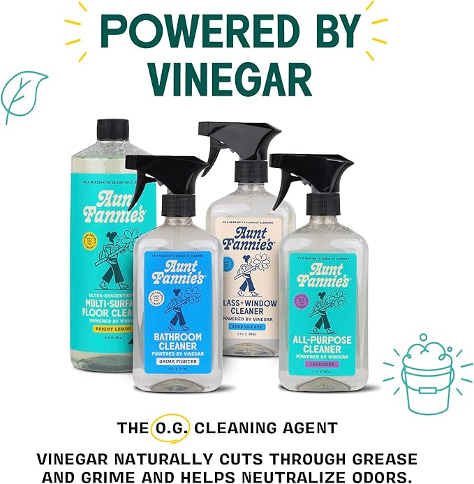 Aunt Fannie's All Purpose Household Cleaner, Multi-surface Spray, Powered by Vinegar for Kitchen, Bath, Windows and Countertops, Eucalyptus Scent (Pack of 3)